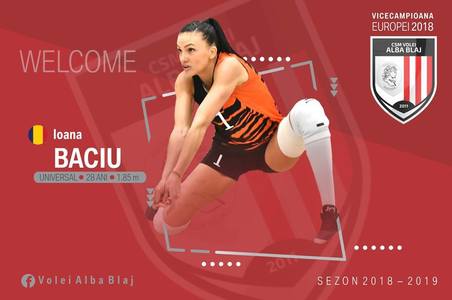 Voleibalista Ioana Baciu, de la campioana din 2018, CSM Bucureşti, la Volei Alba Blaj