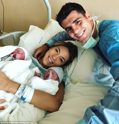 Alvaro Morata a devenit tată de gemeni