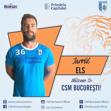 Echipa de rugby CSM Bucureşti i-a achiziţionat pe Jarrid Els şi pe Hagen Schulte