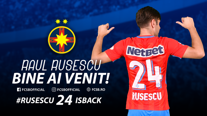 Raul Rusescu a semnat un contract pe două sezoane cu FCSB
