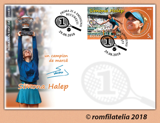 Romfilatelia a lansat o emisiune de mărci poştale despre Simona Halep. Jucătoarea se declară onorată