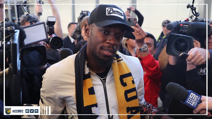 Usain Bolt a debutat ca fotbalist profesionist la Central Coast Mariners