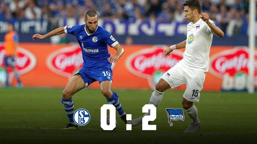Bundesliga: Schalke 04 – Hertha Berlin, scor 0-2. Gazdele au ratat un penalti, pe final Konoplianka a fost eliminat şi Duda a marcat golul doi
