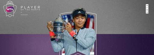 WTA: Naomi Osaka, jucătoarea lunii august; Simona Halep, locul doi