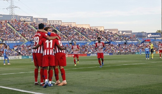 LaLiga: Atletico Madrid, victorie cu 2-0 în deplasarea cu Getafe