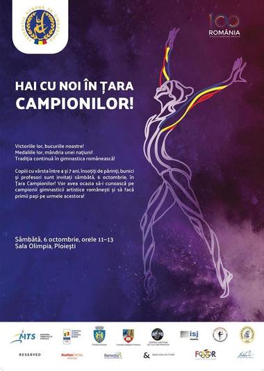 Gimnastică: Selecţie de copii, în premieră, la Ploieşti, cu Bellu, Iordache, Urzică, în colaborare cu MTS, COSR şi FRG