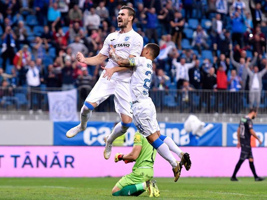 Universitatea Craiova a remizat acasă cu Hermannstadt, scor 1-1, în Liga I. Gazdele au egalat din penalti, oaspeţii au jucat în inferioritate numerică pe final