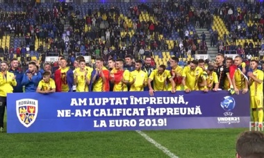 Reacţiile jucătorilor şi selecţionerului Mirel Rădoi după calificarea la CE de tineret. Căpitanul Radu: La şcoală învăţam istorie, astăzi am scris-o. Rădoi: Obiectivul la CE sunt locurile 1-4