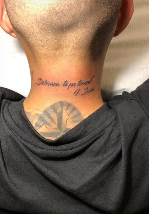 Mitriţă şi-a tatuat sfatul primit de la Ilie Balaci
