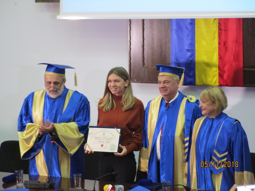 Simona Halep a primit titlul de ambasador al Universităţii Ovidius din Constanţa
