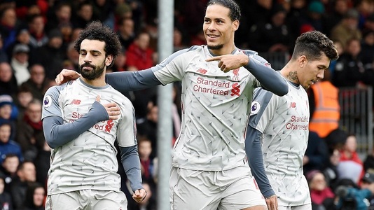 Premier League: Liverpool a învins cu 4-0 Bournemouth şi a urcat pe primul loc în clasament. Salah a marcat de trei ori