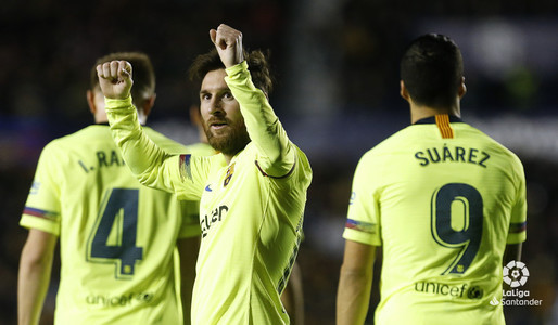 FC Barcelona a învins cu 5-0 Levante, în deplasare, în LaLiga. Lionel Messi, trei goluri şi două assisturi