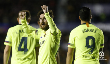 FC Barcelona a învins cu 5-0 Levante, în deplasare, în LaLiga. Lionel Messi, trei goluri şi două assisturi