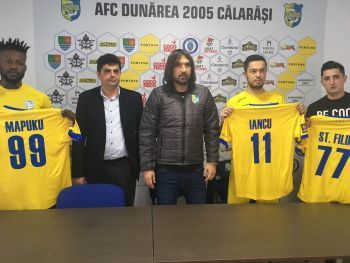 Dunărea Călăraşi şi-a prezentat ultimele achiziţii – Steliano Filip, Gabriel Iancu şi Junior Mapuku