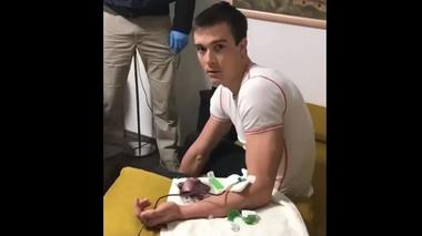 Un schior specializat în probele de fond, surprins în timpul unei transfuzii sangvine - VIDEO