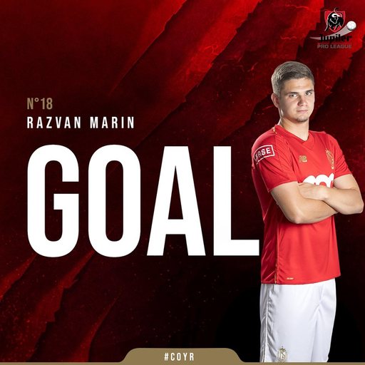 Răzvan Marin a marcat în meciul Standard Liege - Mouscron, scor 1-1