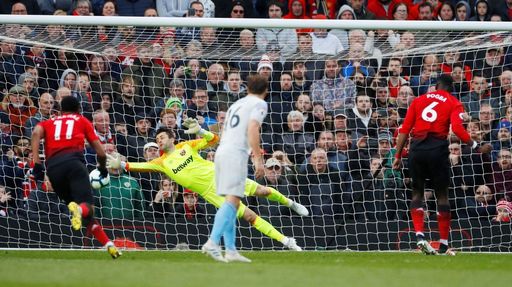 Manchester United a învins West Ham, scor 2-1, cu două goluri din penalti