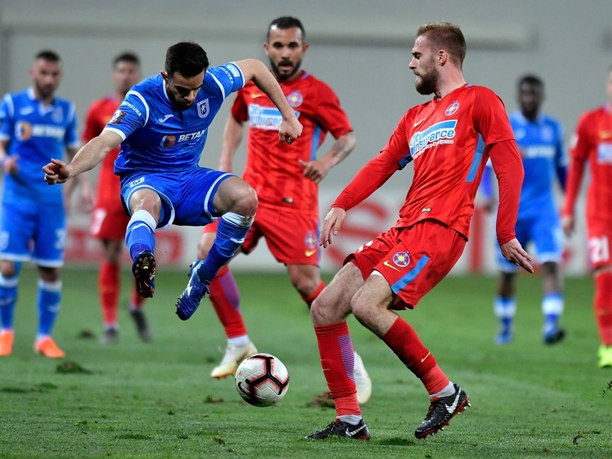 FCSB a învins Universitatea Craiova, scor 2-0, şi este la două puncte de liderul CFR Cluj