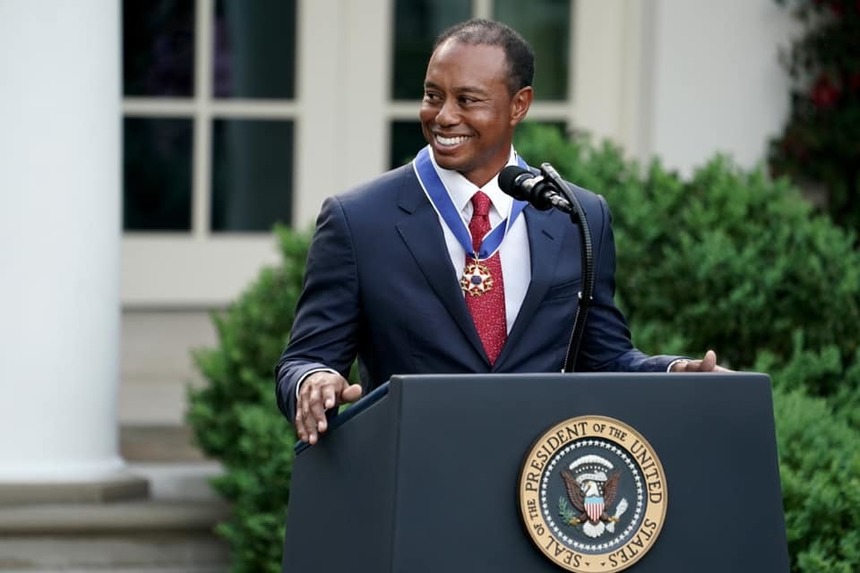 Tiger Woods a primit cea mai înaltă distincţie civilă a SUA, Medalia Prezidenţială a Libertăţii