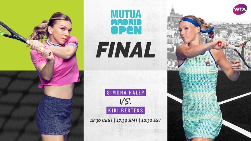 UPDATE - Simona Halep a pierdut finala Madrid Open, după 4-6, 4-6, cu Kiki Bertens/ Halep către Bertens: Mi-ai luat două trofee, sper să mai jucăm meciuri şi să-mi iau revanşa/ Replica lui Bertens