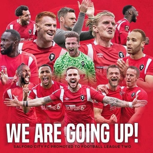 Salford City, club deţinut de foşti jucători de la Manchester United, a promovat în liga a IV-a engleză