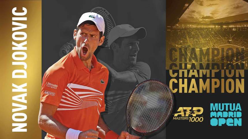 Novak Djokovici a câştigat Mastersul de la Madrid pentru a treia oară