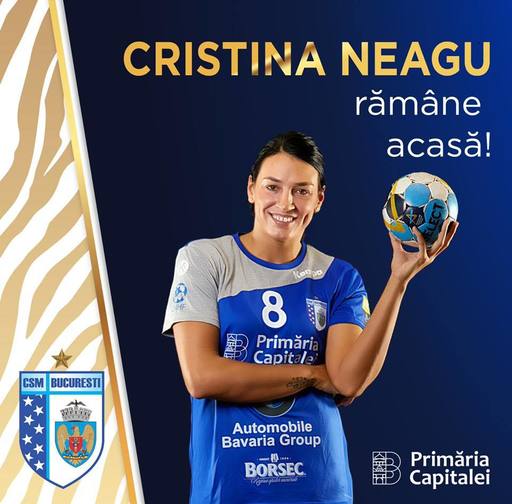Cristina Neagu: Am ales cu sufletul şi am semnat prelungirea contractului cu CSM Bucureşti