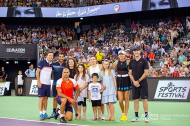 Mixtul Halep/Copil – Hantuchova/Fognini, încheiat cu aplauze la demonstrativul de tenis de la Sports Festival; Halep: Nu am râs atâta în toată cariera