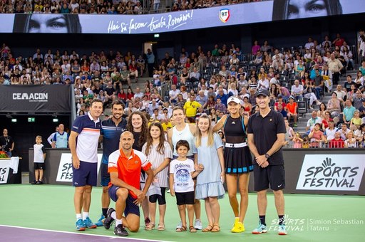 Mixtul Halep/Copil – Hantuchova/Fognini, încheiat cu aplauze la demonstrativul de tenis de la Sports Festival; Halep: Nu am râs atâta în toată cariera