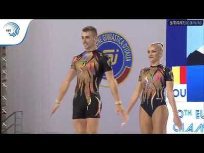 Andreea Bogati şi Dacian Barna, medalie de argint la Jocurile Europene de la Minsk, la gimnastică aerobică