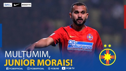 FCSB anunţă transferul lui Junior Morais la Gazişehir Gaziantep, echipa lui Şumudică