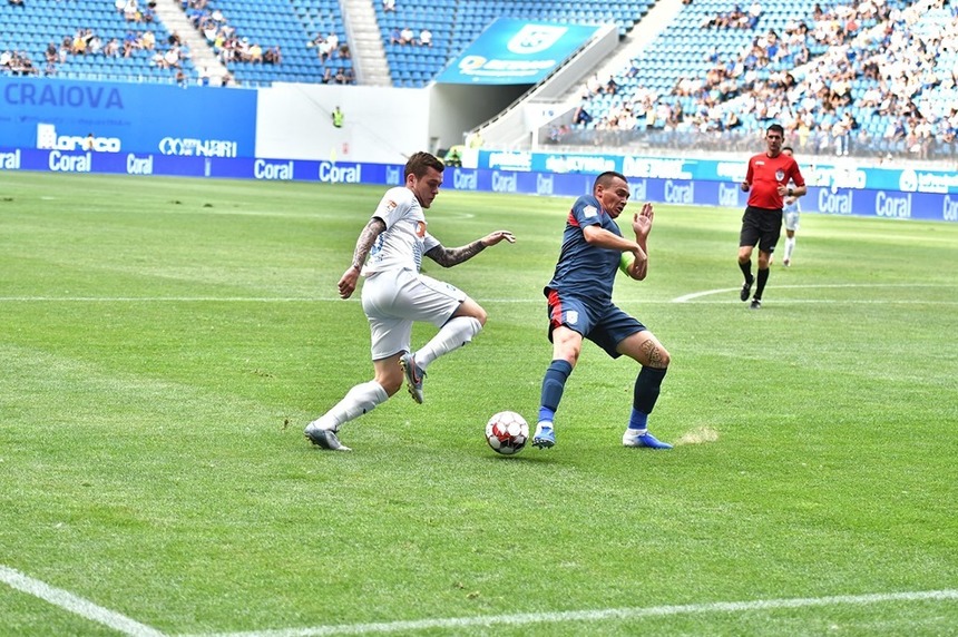 Universitatea Craiova a învins Chindia Târgovişte, scor 1-0, în Liga I