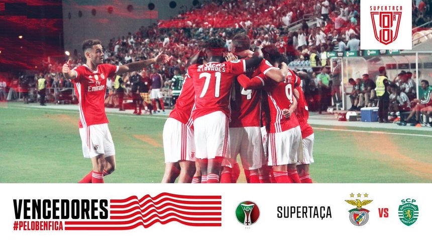 Benfica Lisabona a învins categoric Sporting Lisabona, scor 5-0, şi a câştigat Supercupa Portugaliei