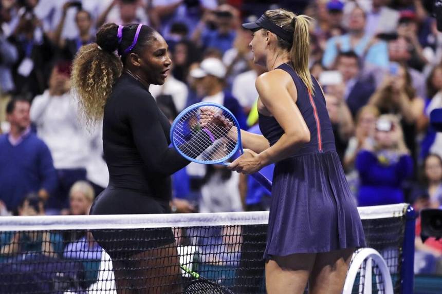Serena Williams a eliminat-o în 59 de minute pe Şarapova în primul tur la US Open