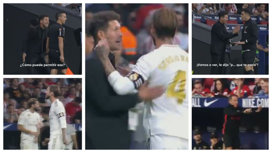 Sergio Ramos riscă o suspendare, după ce l-a insultat pe un arbitru asistent de la meciul Atletico - Real