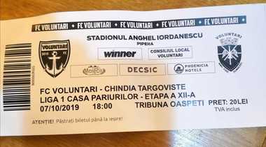 FC Voluntari - Chindia: Târgoviştenii se plâng că pentru ei biletele au costat 20 de lei, iar pentru fanii gazdelor au fost zece lei