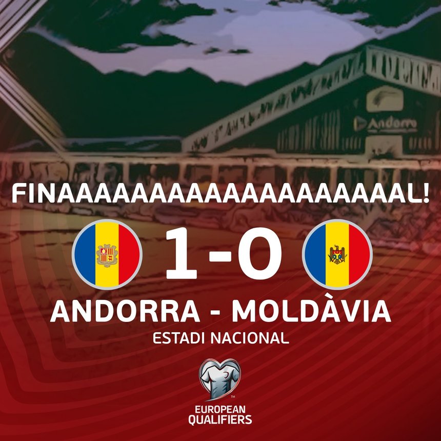 Andorra a obţinut prima victorie din istorie în preliminariile Campionatului European