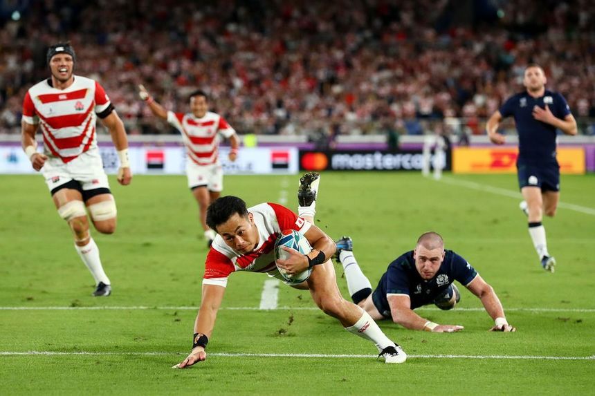 Japonia a învins Scoţia, scor 28-21, şi s-a calificat în sferturile CM de rugby