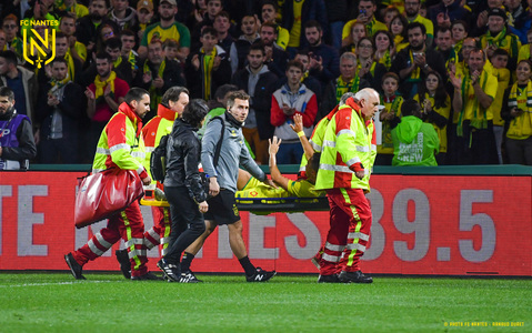 Sezon încheiat pentru brazilianul Fabio (Nantes), după o accidentare suferită vineri la meciul cu AS Monaco, scor 0-1