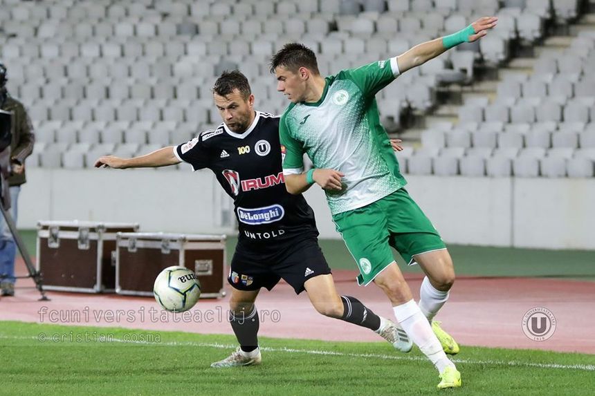 Universitatea Cluj – Concordia Chiajna, scor 2-1, în Liga a II-a. Gazdele au marcat cele două goluri pe final