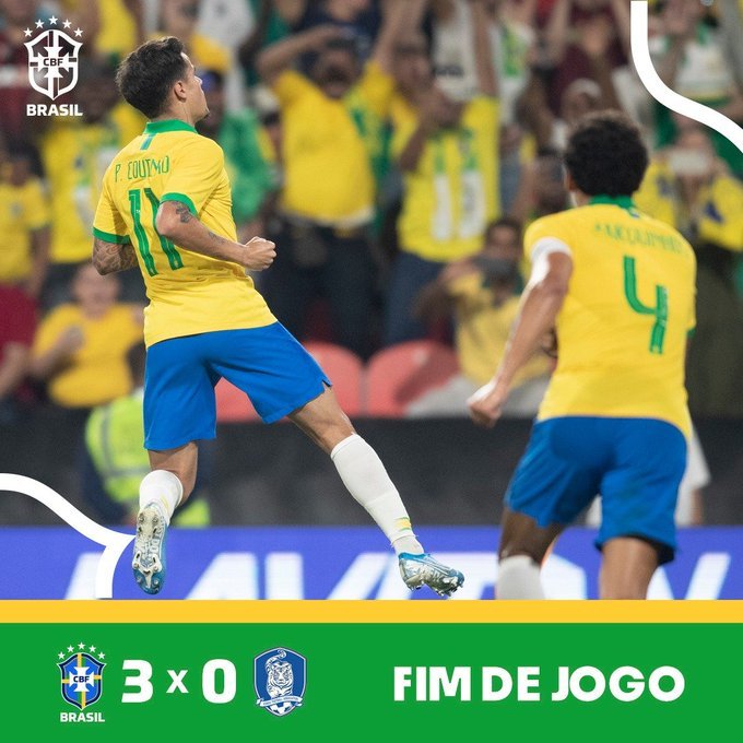 Brazilia a pus capăt unei serii de cinci meciuri fără victorie, după ce a învins Coreea de Sud, scor 3-0, în amical