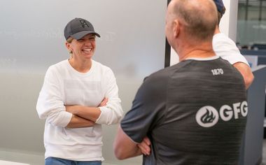 Simona Halep le-a ţinut un discurs jucătorilor echipei Port Adelaide Football Club