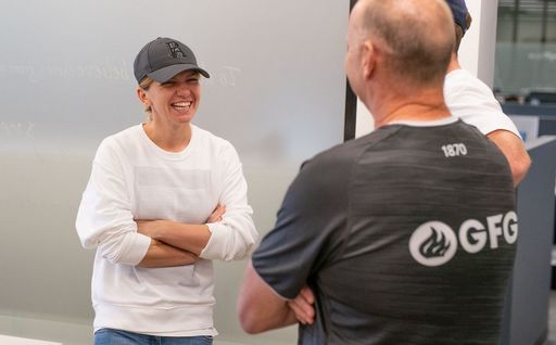 Simona Halep le-a ţinut un discurs jucătorilor echipei Port Adelaide Football Club