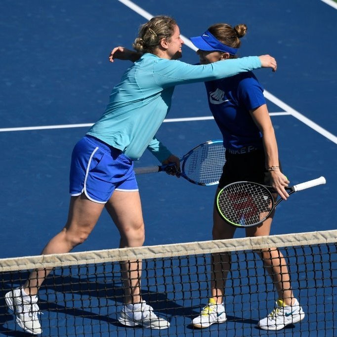 Simona Halep s-a antrenat cu Kim Clijsters, la Dubai