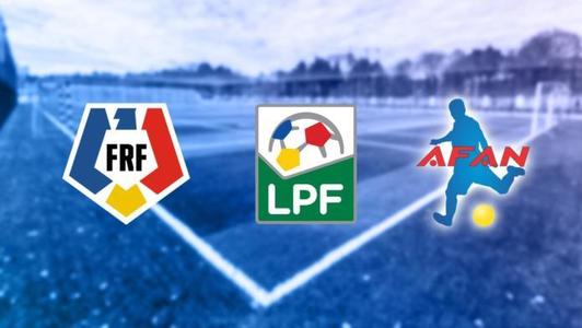 Apel la solidaritate la adresa tuturor membrilor "familiei fotbalului românesc" transmis de FRF, LPF şi AFAN