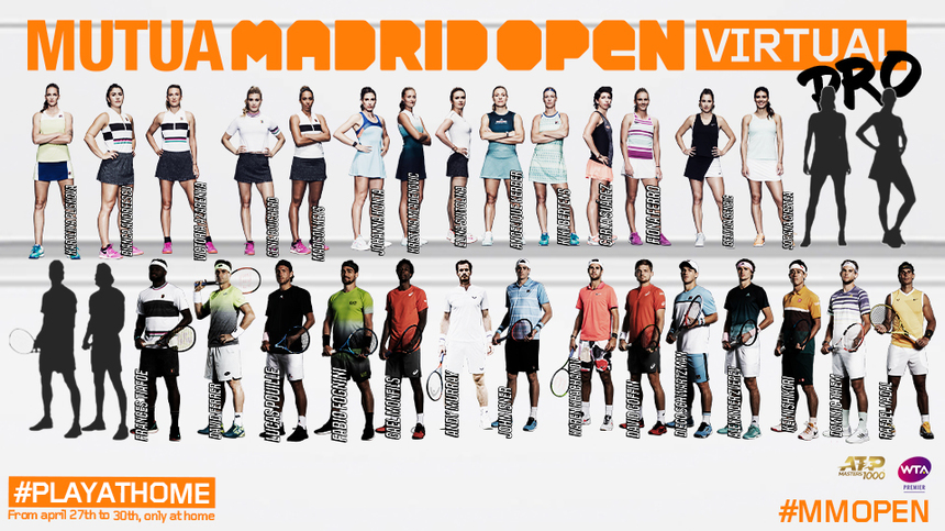 Thiem, Pliskova, Nishikori şi Andreescu vor participa la turneul virtual de la Madrid; La competiţie participă şi Sorana Cîrstea