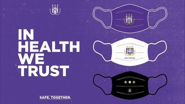 Anderlecht Bruxelles pune în vânzare măşti de protecţie în culorile clubului. O parte din încasări merg la un spital local