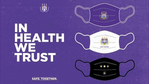 Anderlecht Bruxelles pune în vânzare măşti de protecţie în culorile clubului. O parte din încasări merg la un spital local