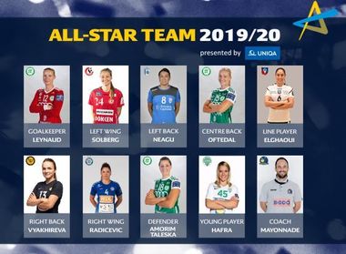 Cristina Neagu (CSM Bucureşti) şi Asma Elghaoui (SCM Rm. Vâlcea), în All Star Team – Liga Campionilor