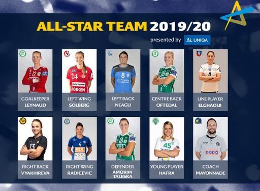 Cristina Neagu (CSM Bucureşti) şi Asma Elghaoui (SCM Rm. Vâlcea), în All Star Team – Liga Campionilor